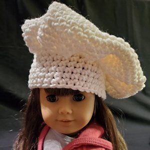 Crocheted Doll Chef Hat